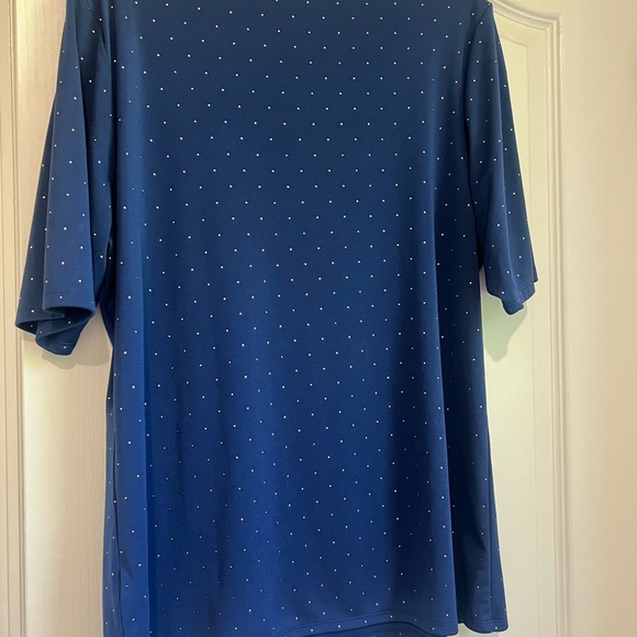 Lularoe navy metallic stud shirt 3xl - Picture 3 of 4